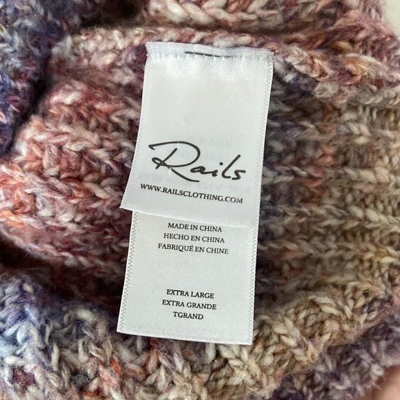 Rails -Josie Cardigan Amethyst Space Dye Multi Color Wool Blend Chunky Sweater - Picture 8 of 11